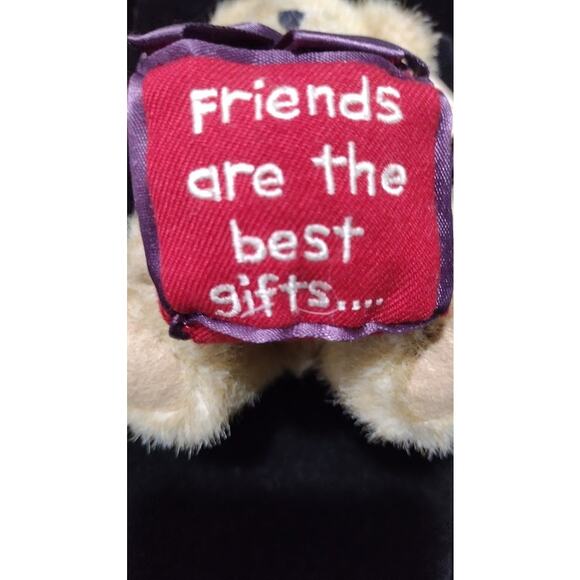 Vtg Boyd's Bears Light beige with a red block from the Head Bean Collection - Picture 2 of 6